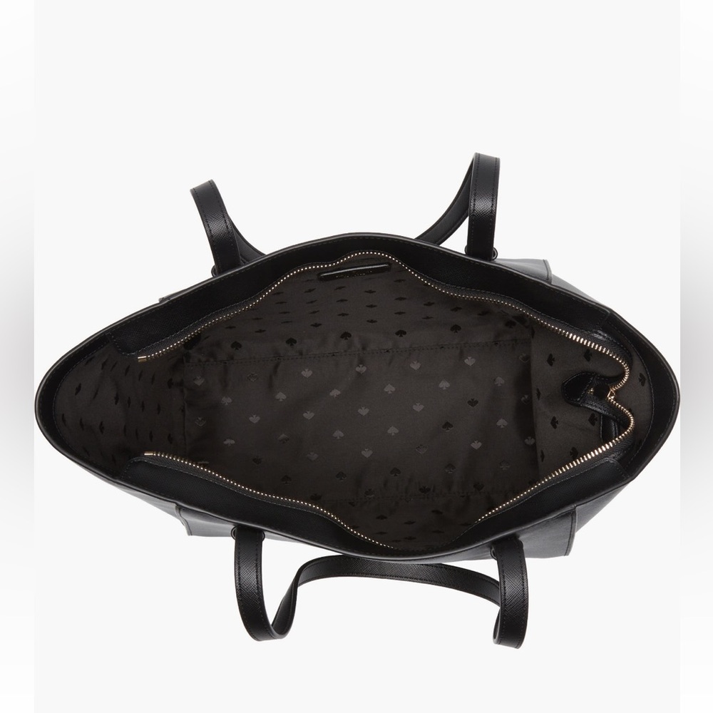 KATE SPADE BLACK LEATHER TOTE - Picture 4 of 5